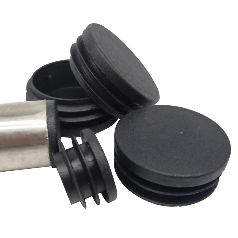 20/22/25mm Plastic Steel Pipe Hole Plug Black Round Tube Plugs Insert End Cap Furniture Chair Leg Cover Floor Protection