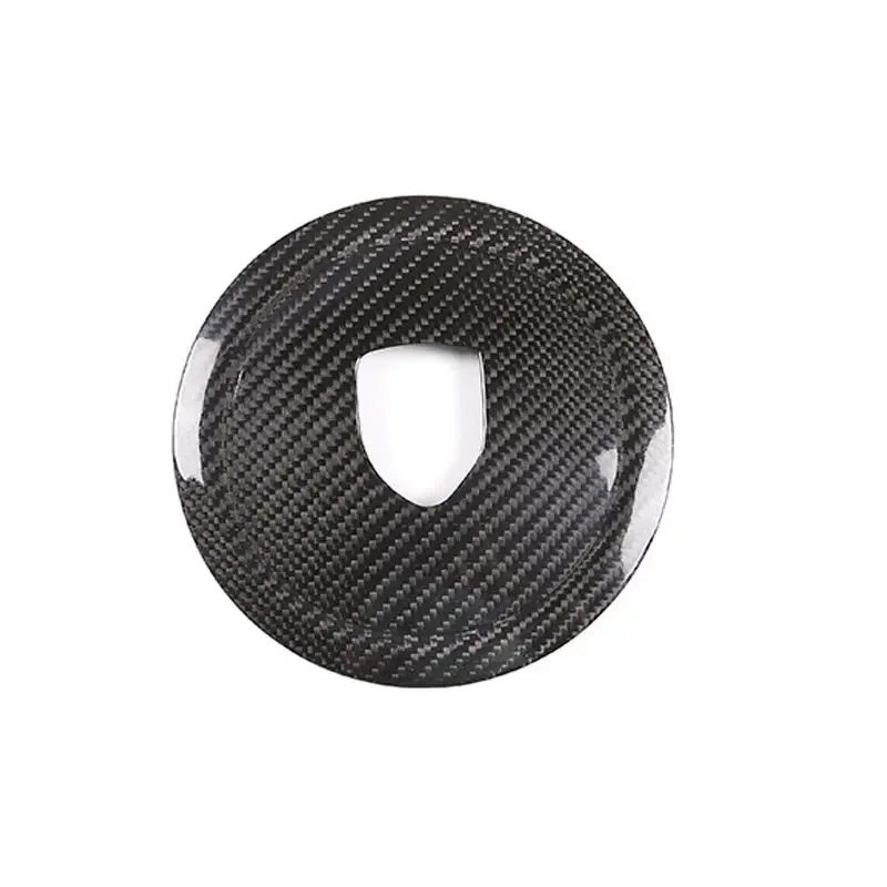 For Porsche Cayenne Macan 911 Panamera Real Carbon Fiber Car Steering Wheel Sign Decorative Cover Car Interior Accessories