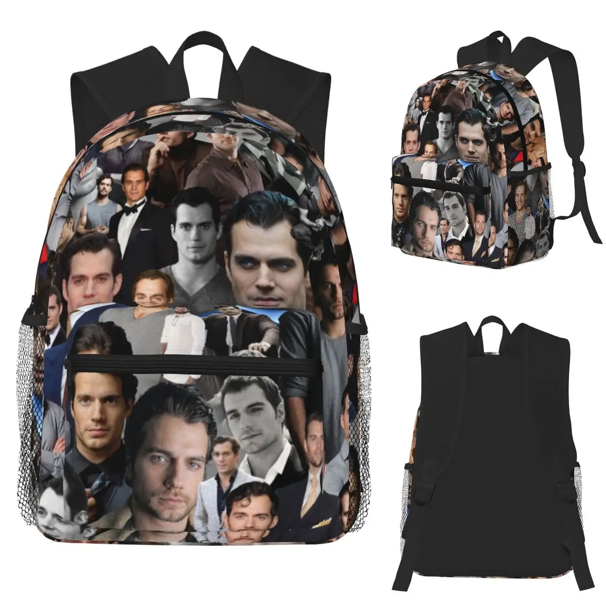 Henry Cavill Student Backpack School Bag Hiking Travel Daypack for Boys Girls Bookbag Shoulder Bags