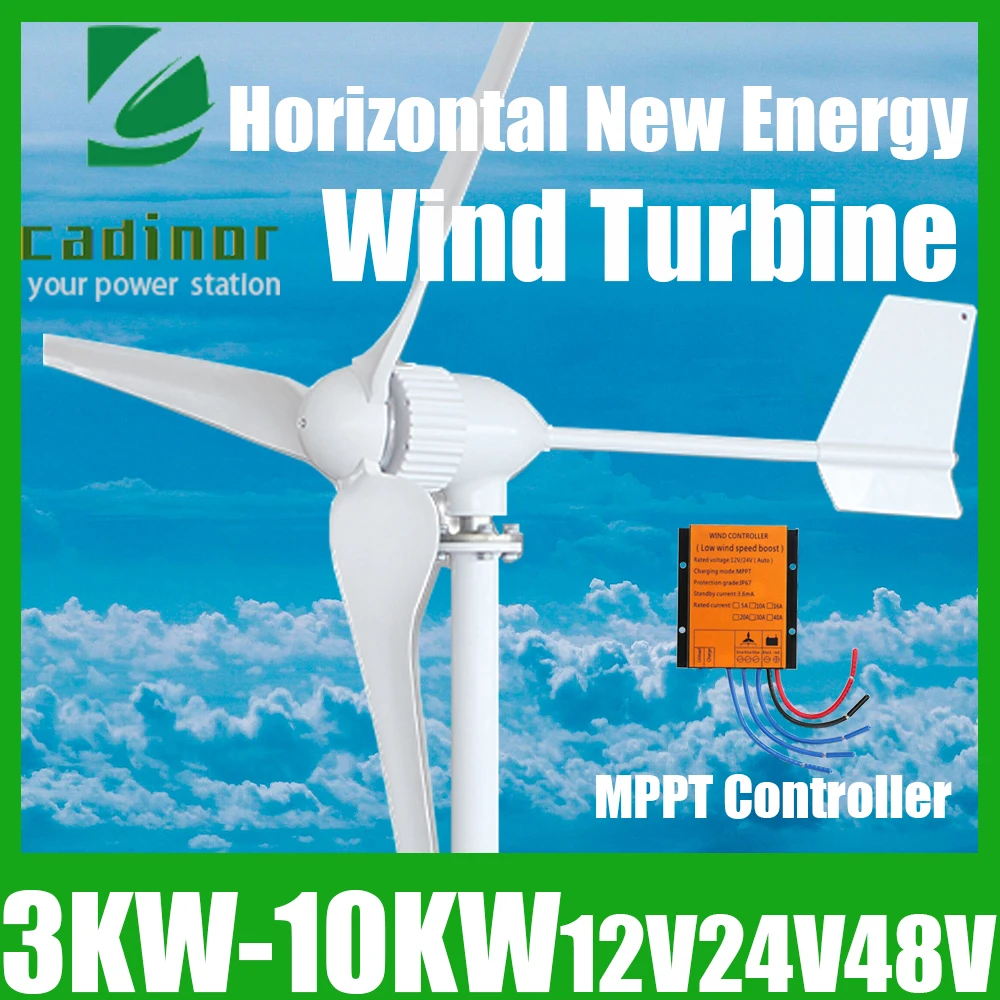 turbina eolica horizontal para pequenas fazendas domesticas eletricidade livre baixa velocidade baixo ruido mais poderoso 10000w 12v 24v 48v 01