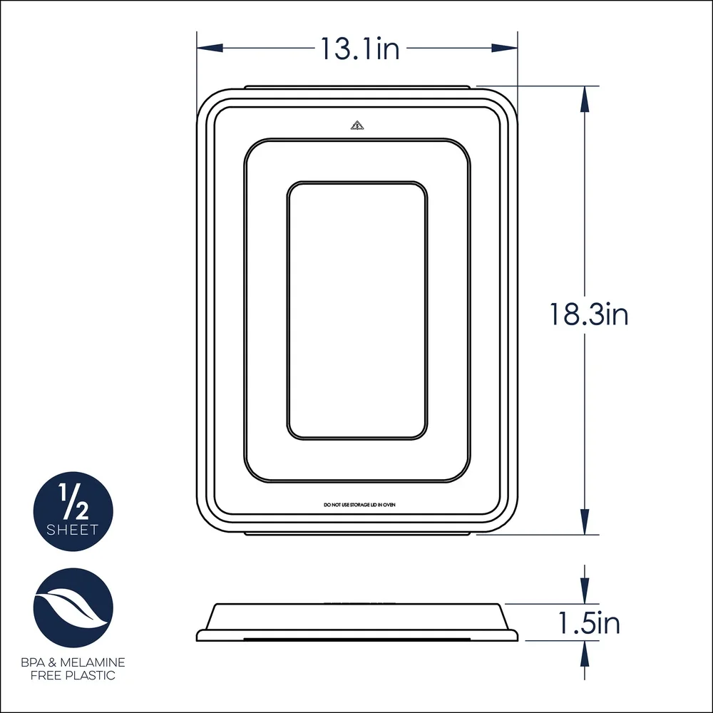 3 Buah Set Pemanggang Aluminium Alami Setengah Lembar Sisi Tinggi Tutup Panci Kue Casserole Daging Sayuran Peralatan Memanggang Tahan Lama