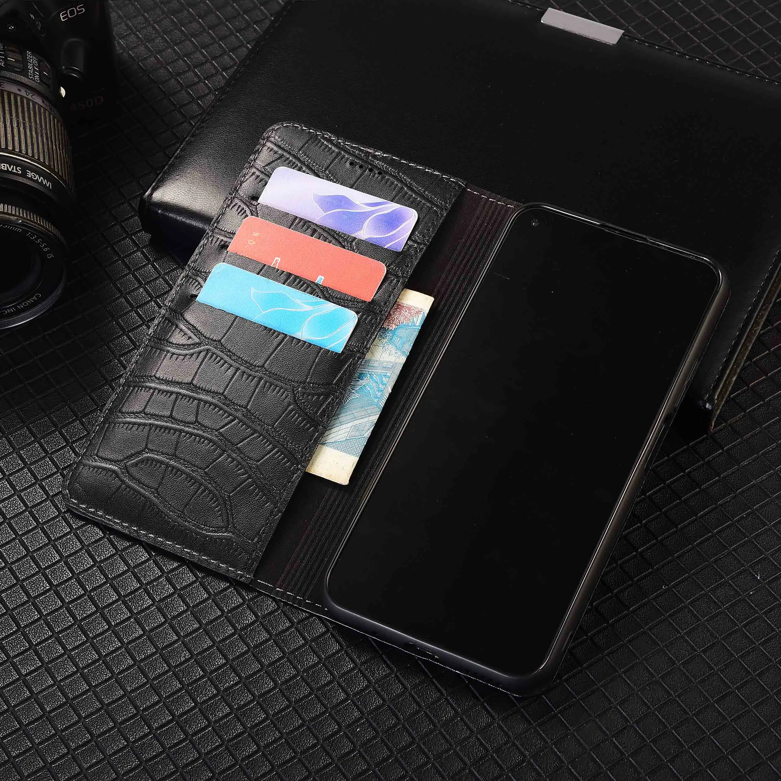 For Ulefone Armor Mini 20 20T 13 14 15 16 17 18 18T Pro Crocodile Belly Pattern Of Genuine Leather Flip Phone Cover Case Cowhide - Image 2