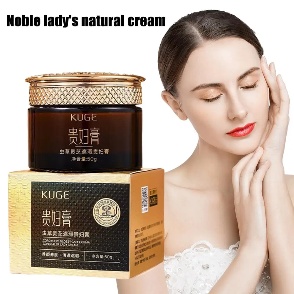 50g Women's Face Cream Kuge Cordyceps Lingzhi Concealer Face Lady Clear Cream Face Care Moisturizing Product Cream N0u7