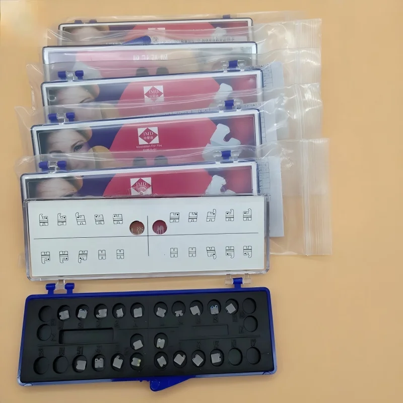 Dental IMD Ceramic Bracket MBT Mesh Base Straight Wire Orthodontic Bracket Aesthetic Braces for Teeth Alignment