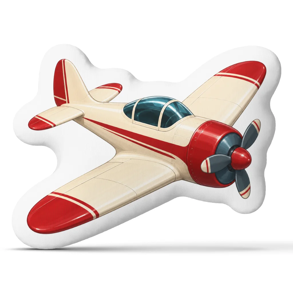 Vintage Propeller Plane Throw Pillow Plush Irregular Stuffed Cushion Aviation Home Decor Sofa Accent Aviation Enthusiast Gift