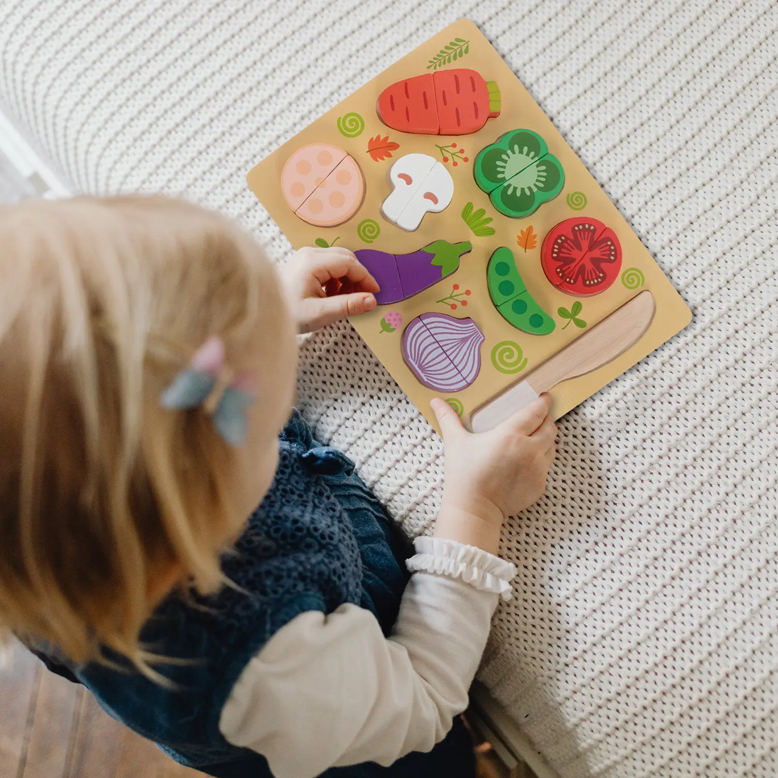 1Set Kids Pretend Cutting Fruit Vegetable Meat Educational Plaything for Early Learning Cognitive Development Simulation Kitchen