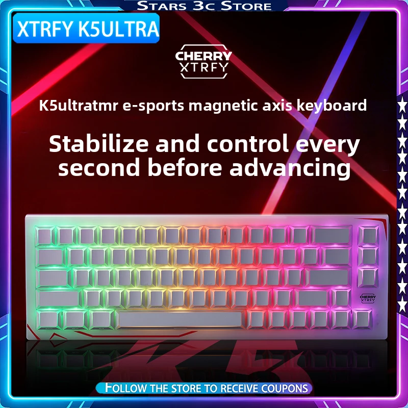 XTRFY K5ULTRA TMR Hall Effect Keyboard TMR Magnetic Resistance Induction Technology 8k Low Latency Gaming Keyboard PC Accessory