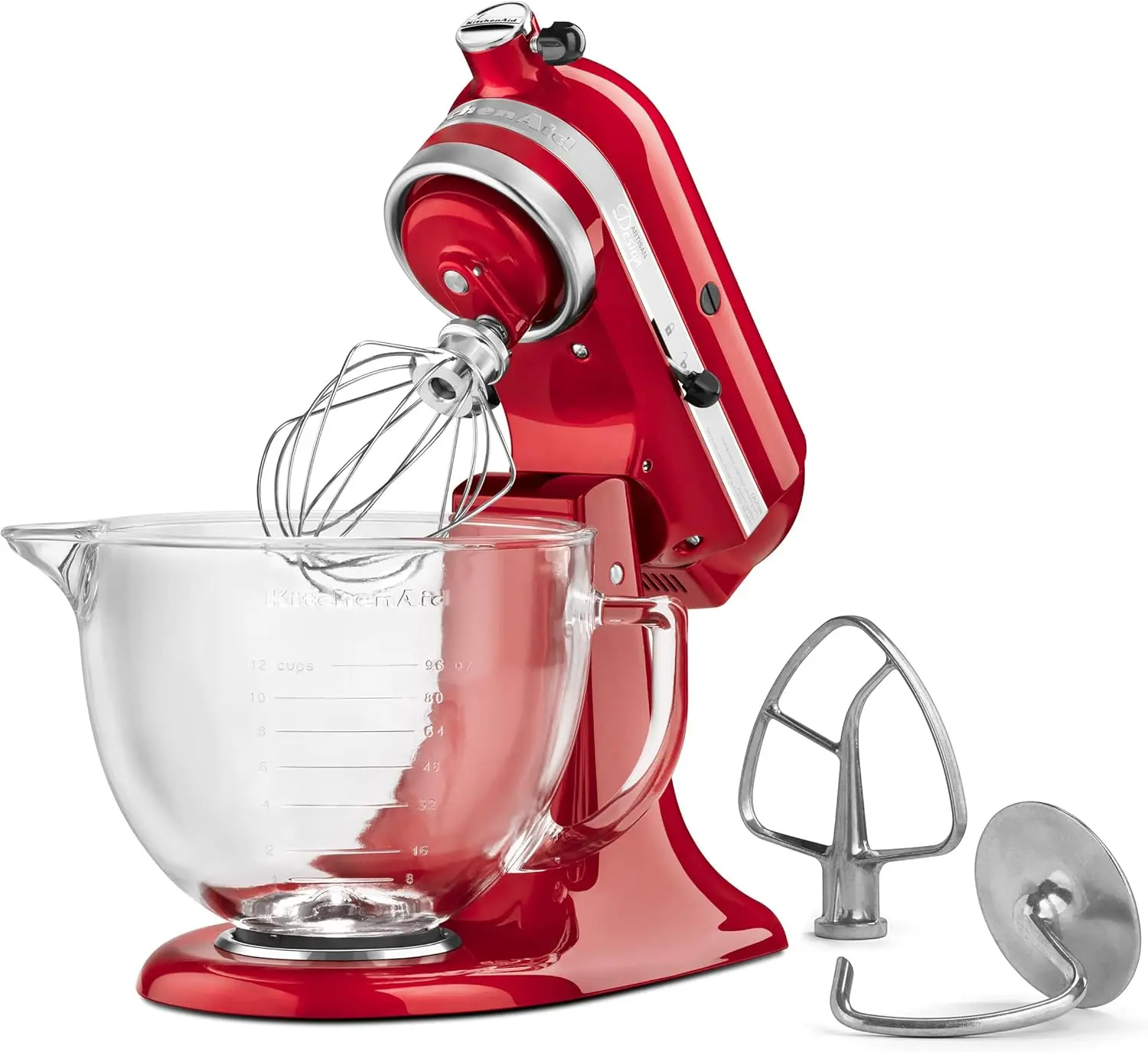 Kitchenaid Ksm155gbca 5-qt. Ambachtelijke Designserie Met Glazen Kom-Snoepappelrood