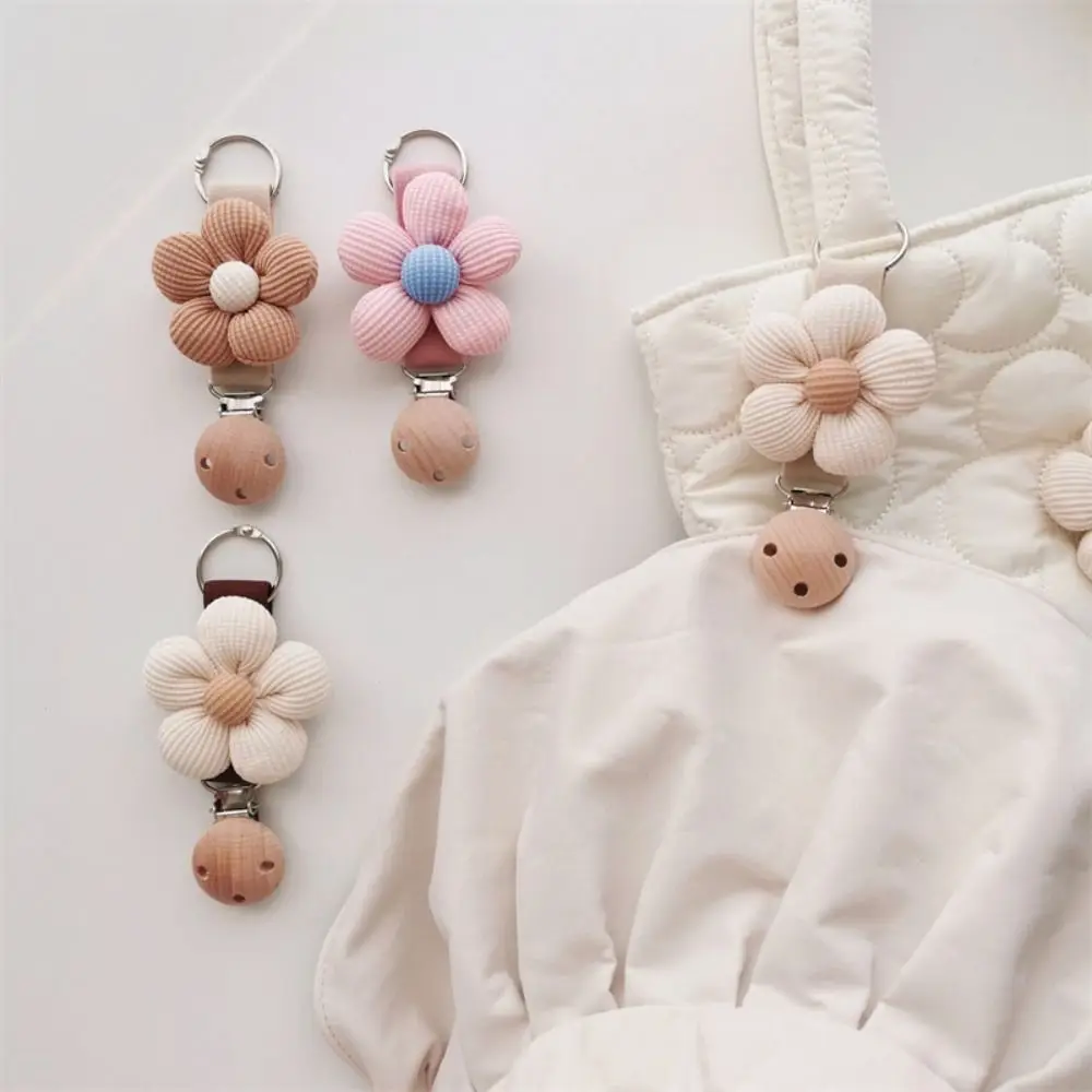 Detachable Anti-lost Cotton Flower Hat Clip Portable Hat Storage Wood Clip Travel Hat Holder Organizer Gadget Hanging on Bag Men