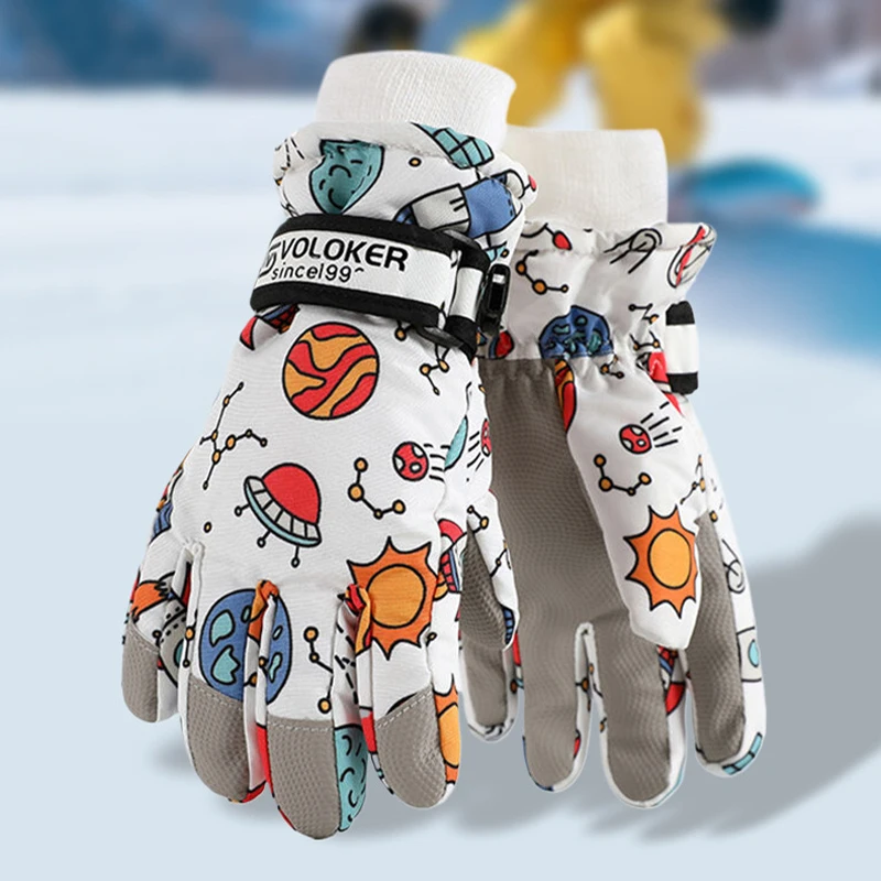 قفازات تزلج للأطفال مقاومة للماء والرياح قفازات شتوية دافئة للأطفال قفازات ثلج خارجية متوافقة مع شاشة اللمس للأماكن الخارجية #1