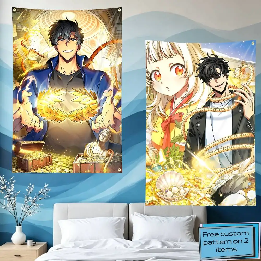 Suh Jooheon Manhwa T-Tomb Raider King Flag Tapestry Banner for Bedroom Living Room Outdoor Camping Custom Supported