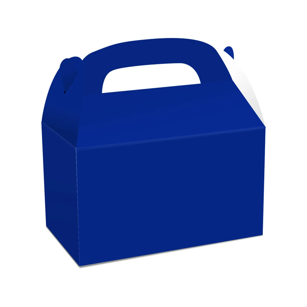 

48 Pack White Treat Gable Party Favor Boxes Paper Gift Boxes for Birthday Party Shower 6x3.5x3.5 Inches,Dark Blue