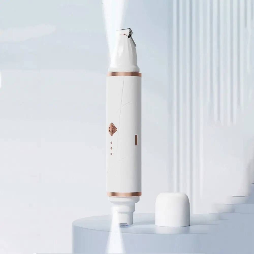 2-in-1 كلب باو المتقلب USB شحن LED القط مسمار المقص المهنية منخفضة الضوضاء الكهربائية التهيأ كليبرز التنظيف