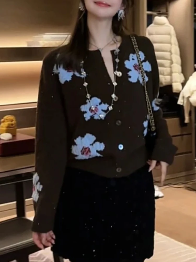 

Модный вязаный женский топ Long Sve, повседневный свободный крой, дышащая дизайнерская верхняя одежда для похудения, осенняя одежда