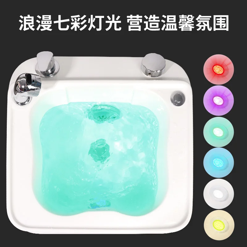 Acrylic Foot Bath Basin Surf Lights Electric Massage Foot Massage Shop with Commercial Foot Bath Basin