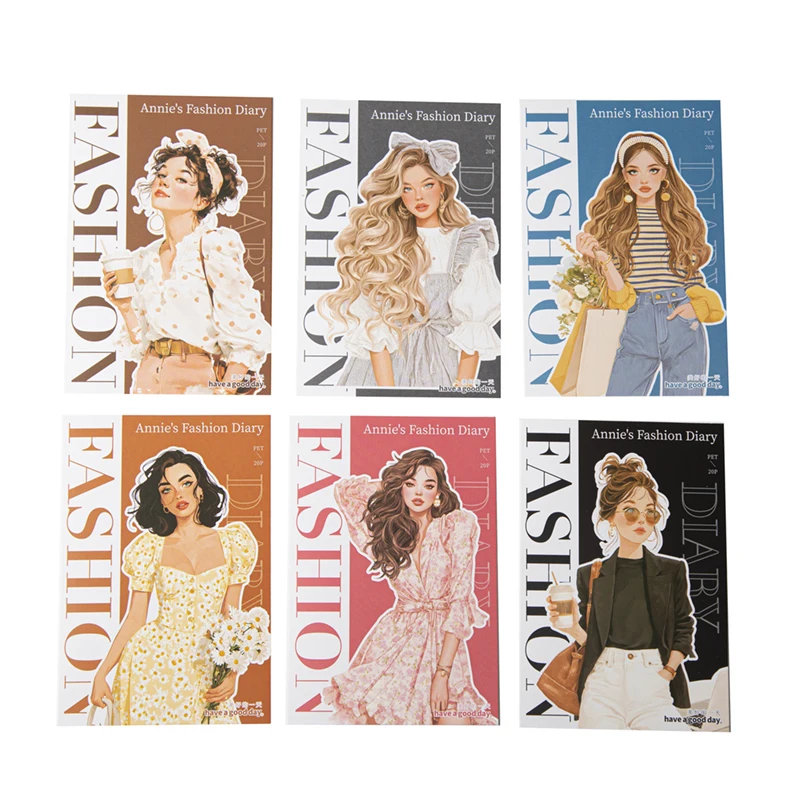 

6 упаковок/лот, серия Annie's Fashion Diary, милые ретро декоративные наклейки для домашних животных