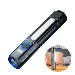 Type-C USB Rechargeable EDC LED Flashlights With Battery Portable Magnetic COB Work Light Powerful Camping Lamp Head Torch