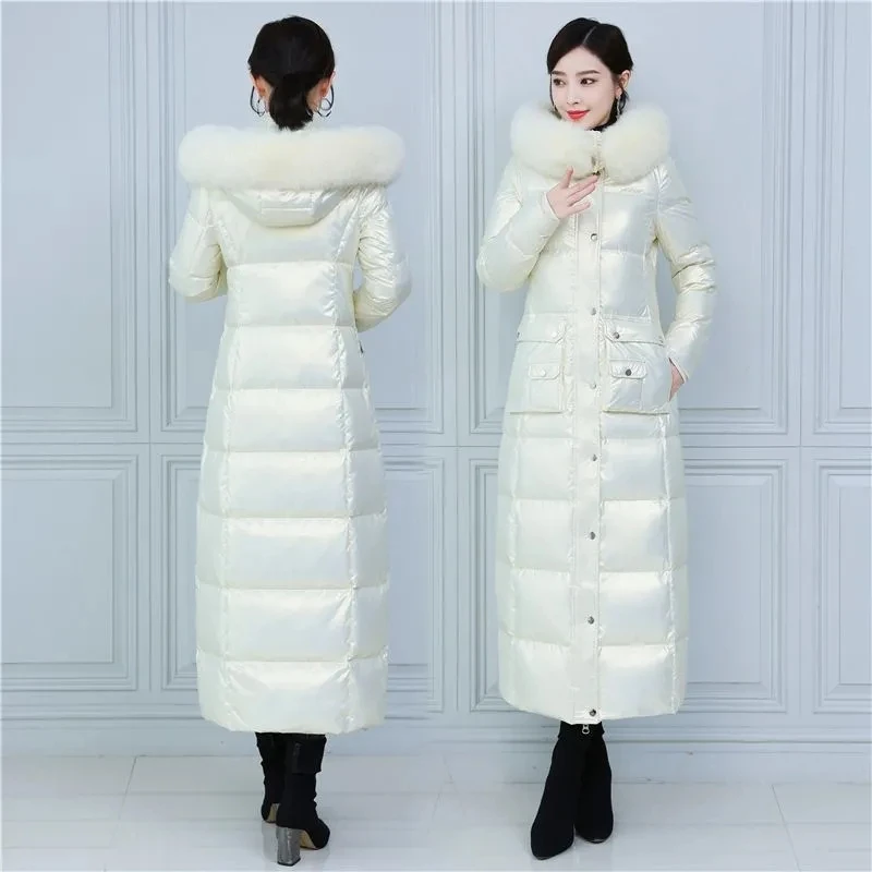 Puffer Coats New Outerwear Pockets Winter 95 Women Solid Polyester Down Coats Women's Spring  Discount