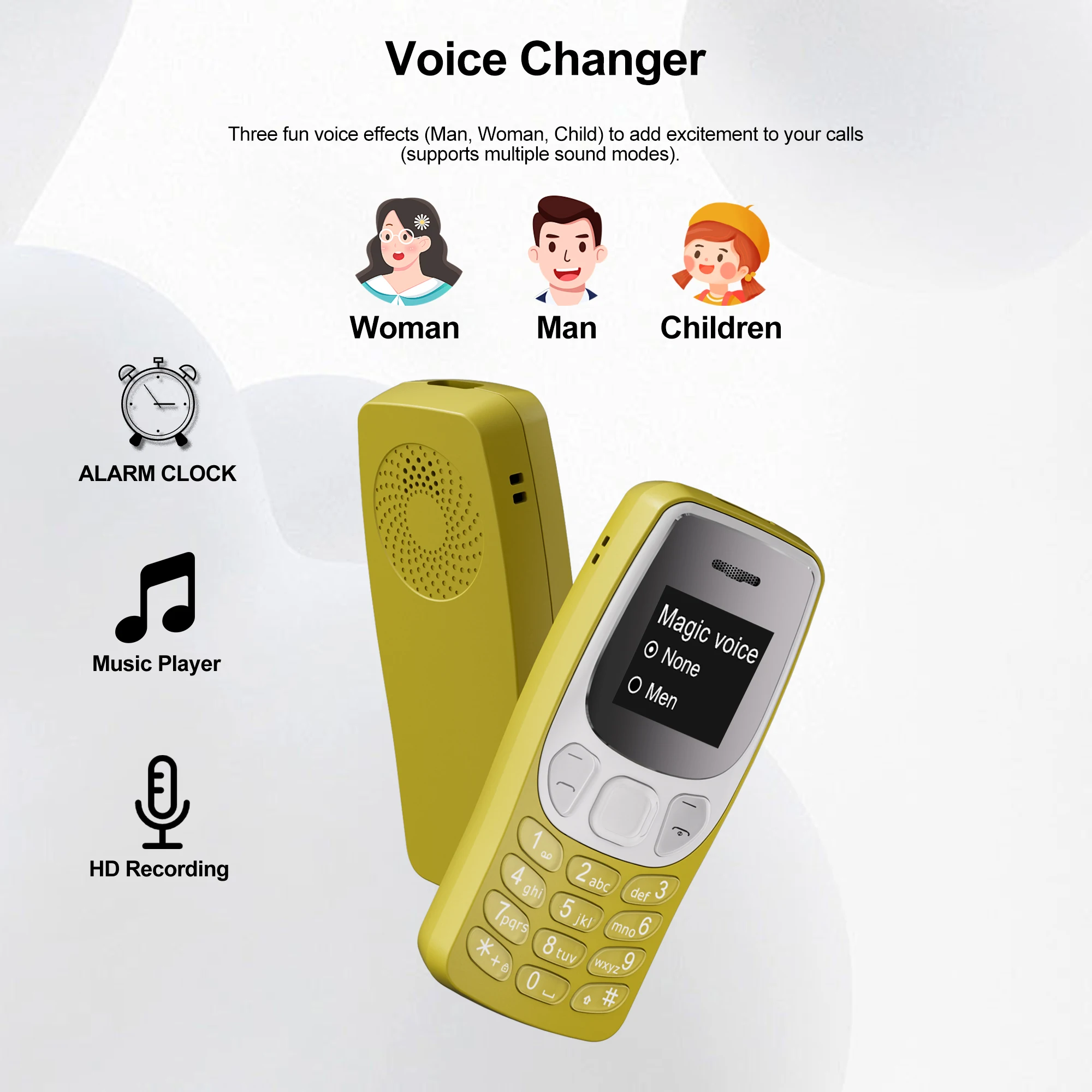 SERVO BM80 2G GSM Mini Mobile Phone Dual SIM Standby Magic Voice Bluetooth Dialer Call Recording Small Backup Cellphones Type-C