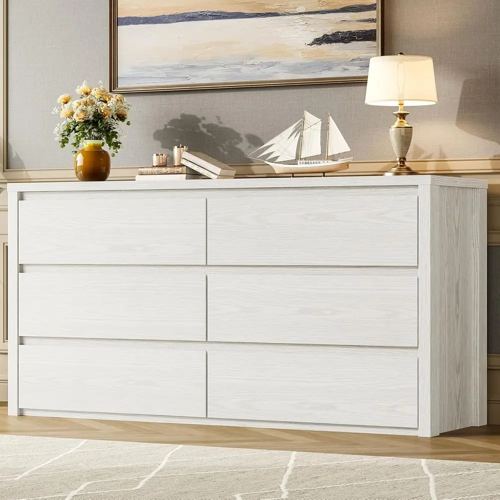 Bedroom Chest with Wide Handles, Large Storage Cabinet for Living Room, Hallway, Entryway