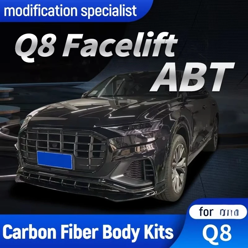 Upgrade AB-T at Style Real Carbon Fiber Front Lip Canards Rear Diffuser Bodykit for Q8