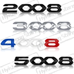 Metal Car Styling For New Peugeot 2008 3008 4008 5008 Tricolor Blue White Red Sticker Front Hood Badge Rear Trunk Body Emblem