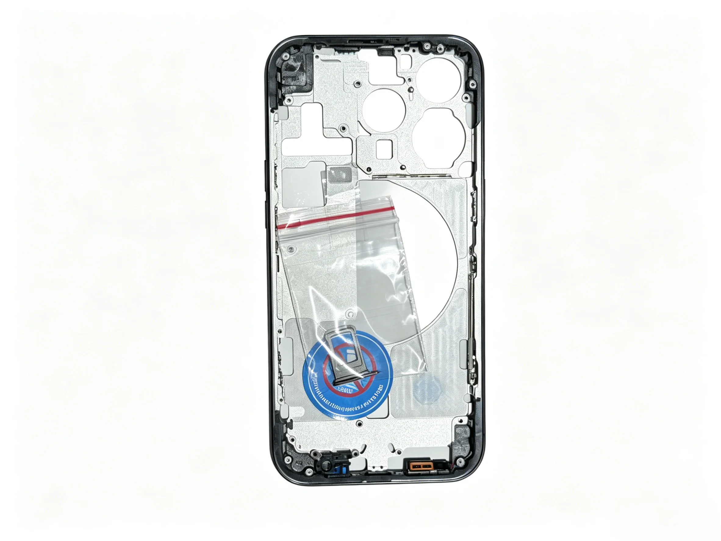 Replacement Middle Frame Housing For 15 Pro With Buttons Tail Dust Net Screen Buckle, Not Include Back Glass