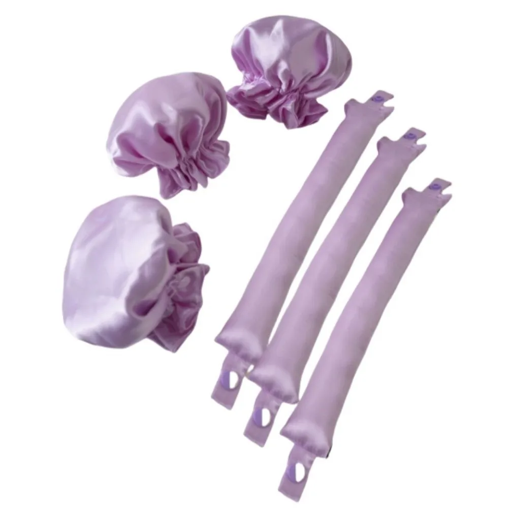 2Pcs/Set DIY Heatless Curling Rod Set Pillow Soft Rollers Hair Styling Tools No Heat Hair Curler Silk Curls Hair Caps