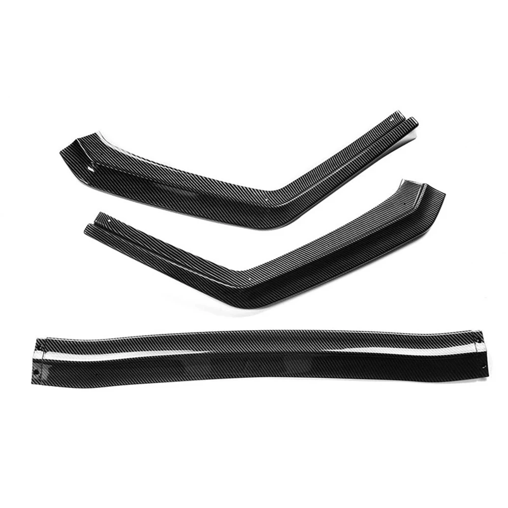 3Pcs Car Front Bumper Spoiler Lip Guard Lowetr Splitter Diffuser Bumper Body Kit For Subaru WRX STI 2015 2016 2017 2018 2019
