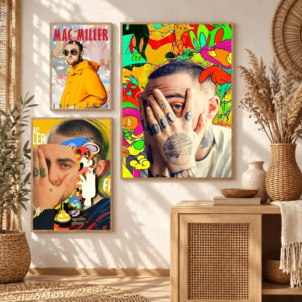 Hip Hop Artist M-Mac M-Miller Painting Calligraphy Modern Canvas Wall Art Prints for Living Room Decor | Wall Decals