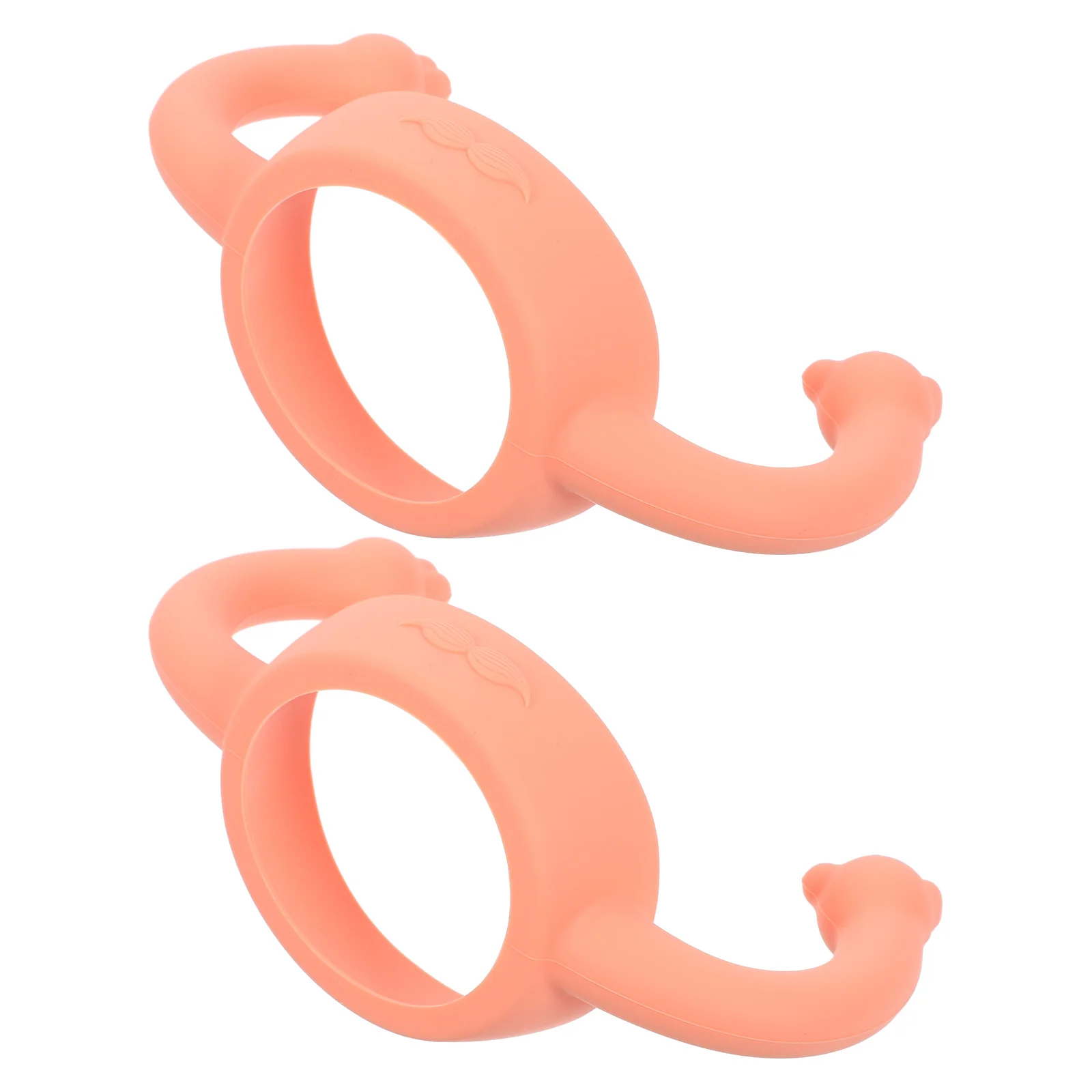 2 Pcs Bottle Handle Holder Silicone Baby 1400X500X500CM Silica Gel Milk for Toddler