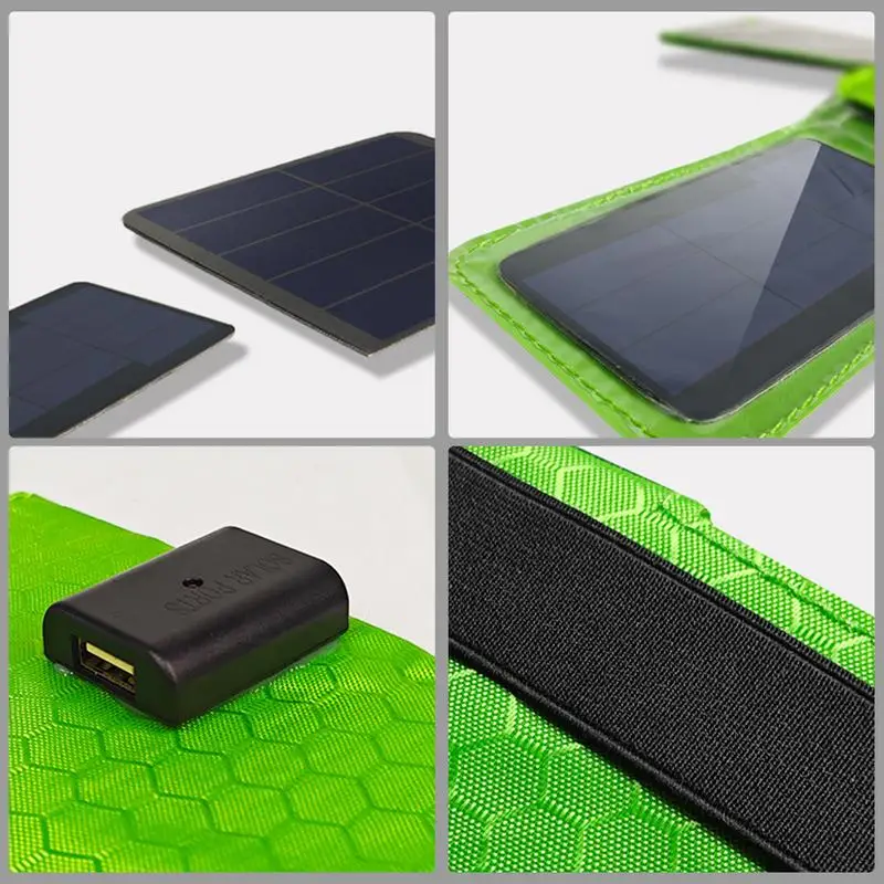 Camping Solar Panels 9W Folding Solar Charger Portable Power Bank For Phone Tablets Solar Panel Power Backup For Outdoor Camping