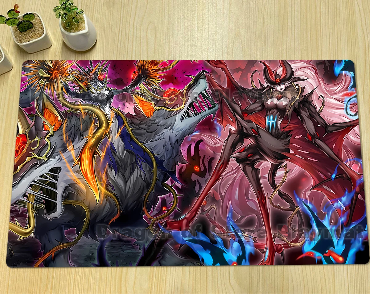

YuGiOh Playmat Azamina Mu Rcielago TCG Mat Azamina Ilia Silvia CCG Trading Card Game Mat Rubber Mouse Pad Free Bag 600x350x2mm