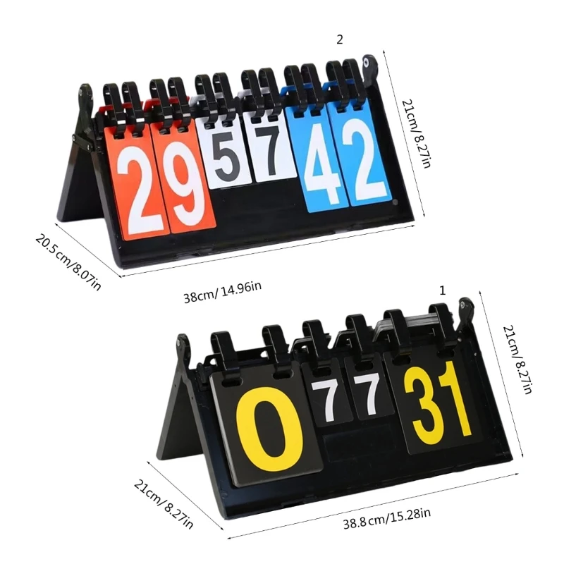 

Waterproofs Sports Competition Scoreboard Flippers Tabletops Scoring Board Tabletops Score Keepers for Indoor and Outdoor Sports