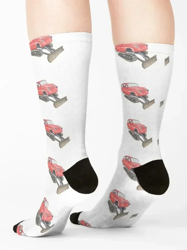Snow Plow Socks hockey ankle luxe christmas stocking Women Socks Men's