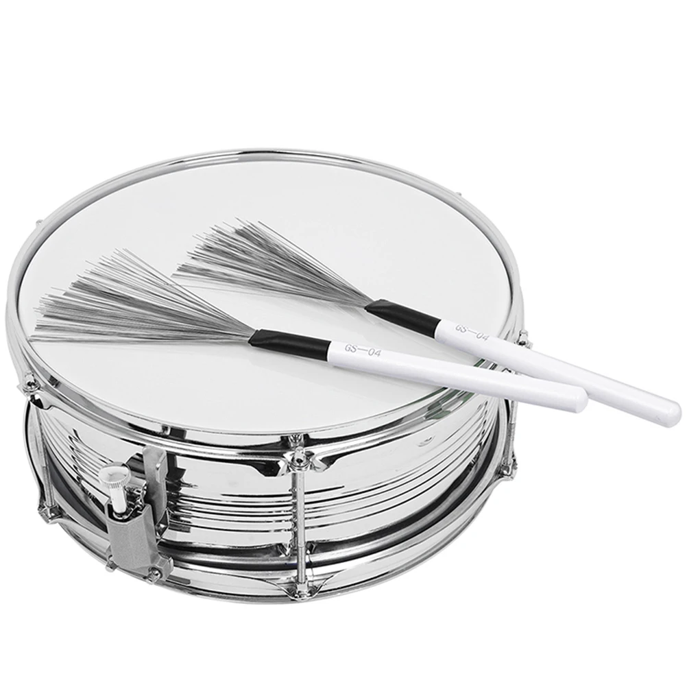 

Drum Wire Brush Maple Wooden Handle High-Carbon Steel Durable For Kids Adults Beginners Percussion Drum Set Jazz Drums