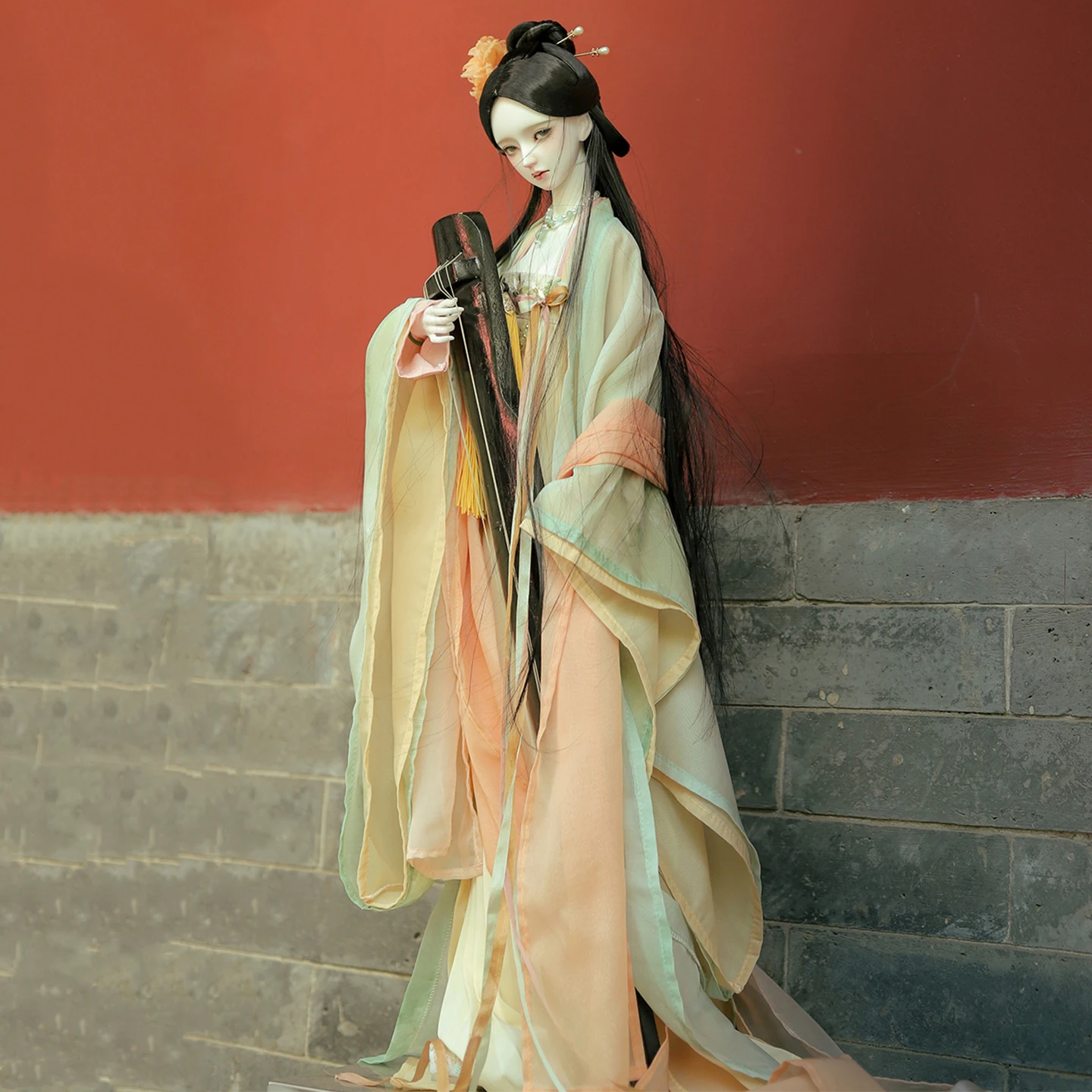 1/4 1/3 Scale BJD Ancient Costume Skirt Chinese Hanfu Long Robe Fairy Dress For BJD/SD MSD SD13 Big Girl Doll Accessories A2133