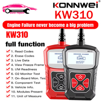 KONNWEI KW310 OBD2 Scanner Full OBDII Functions Russian Language Car Diagnostics Tool OBD 2 Car Scanner Better Than ELM327