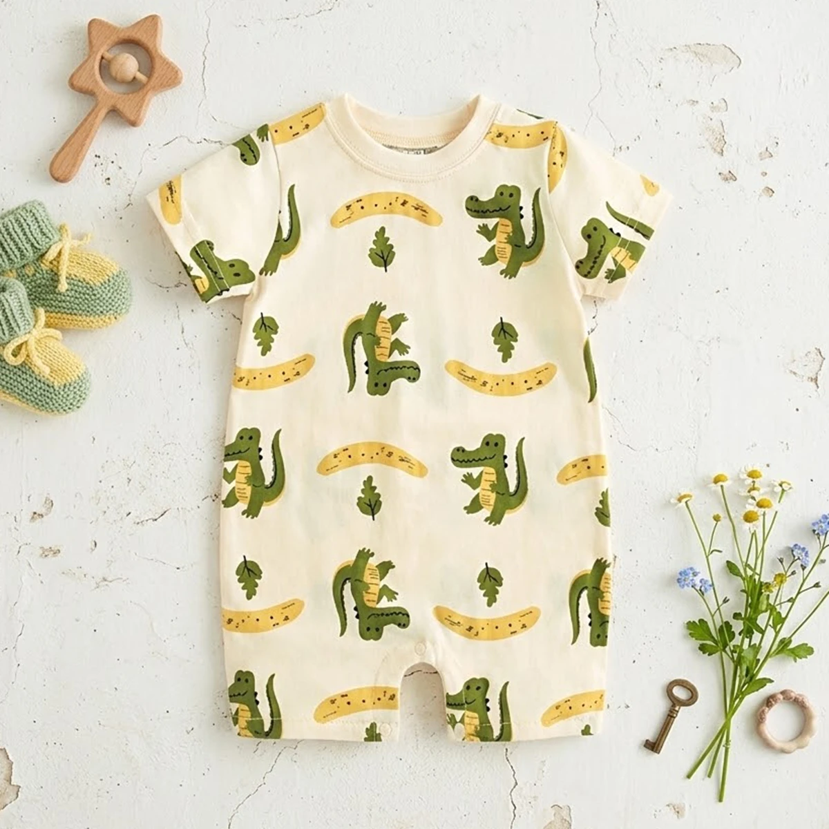 

Милые комбинезоны для мальчиков с мультяшным принтом, летние детские комбинезоны с животными