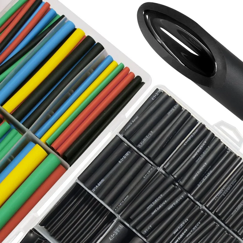 4:1 Dual Wall Adhesive Heat Shrink Tube 500Pcs Waterproof Insulated Shrink Tubing Kit for Electrical Wire Cable Repair