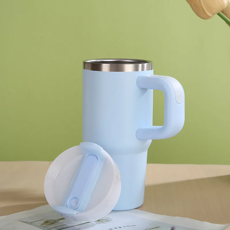 

New 4oz Ice Domir Cup Handle Car Cup 304 Stainl Steel Insulated Simple Water Cup 420ML Thermal Cup for Universal Use