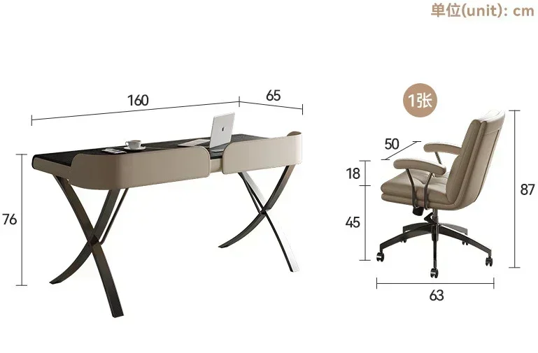 N Modern design office Italian minimalist study home computer desk   office furniture