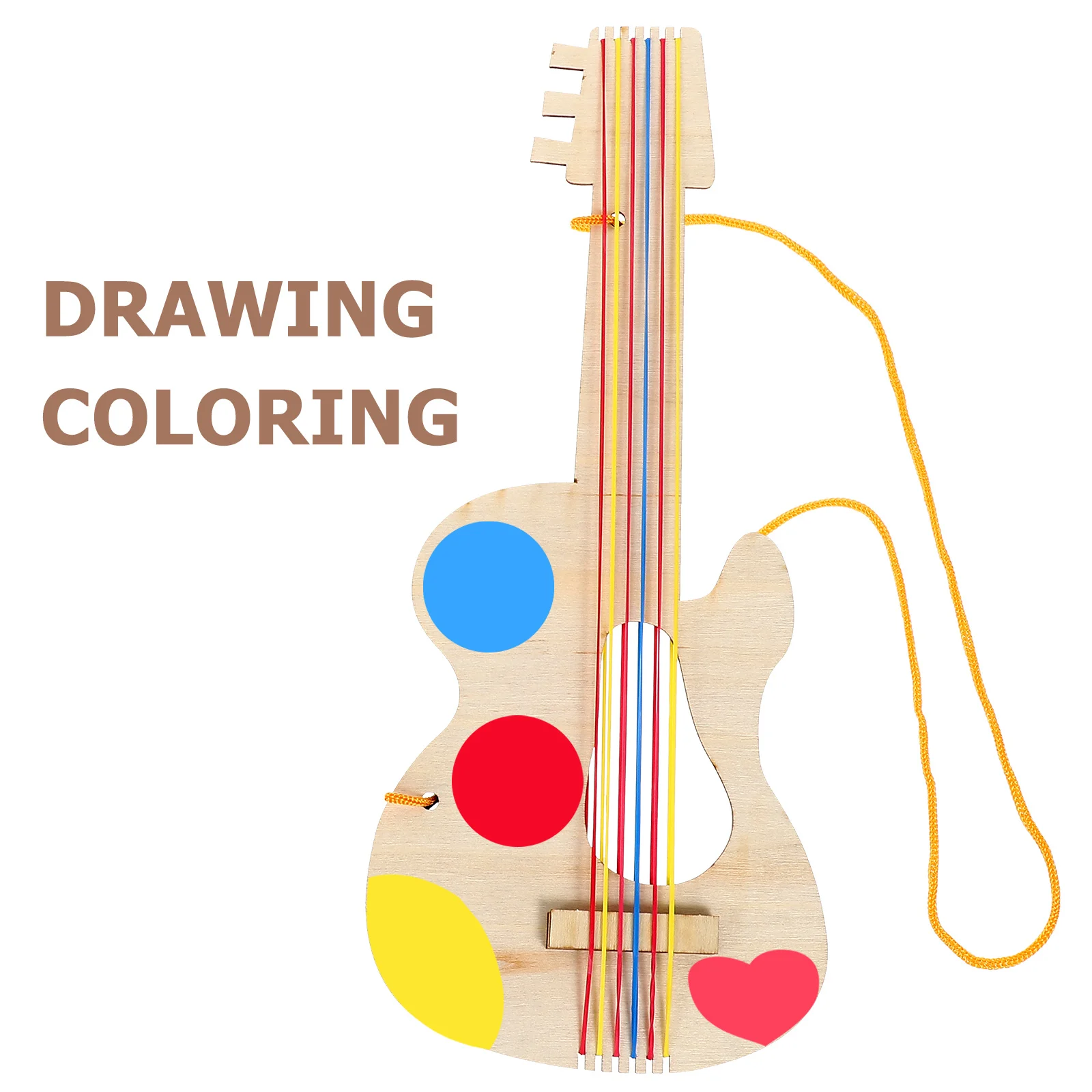 2 uds., juguetes de guitarra Diy para niños, instrumentos musicales para niños, artesanía de Graffiti de madera sin terminar