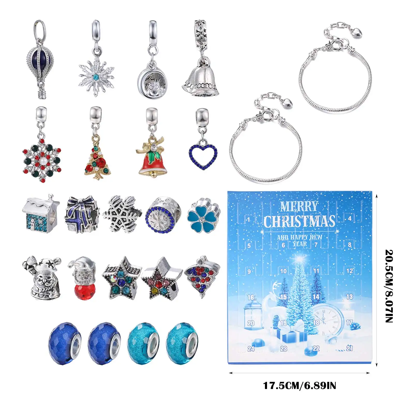 Crianças quentes brinquedos 2025 contagem regressiva calendário do advento de natal para o conjunto de jóias do miúdo 24 peças acessórios delicados para crianças suprimentos