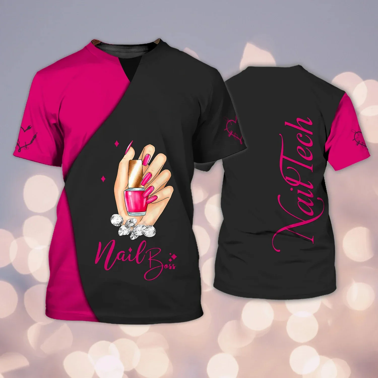 Camiseta feminina com estampa 3D, blusa de verão, camisa casual, uniforme neutro, quente, nova moda