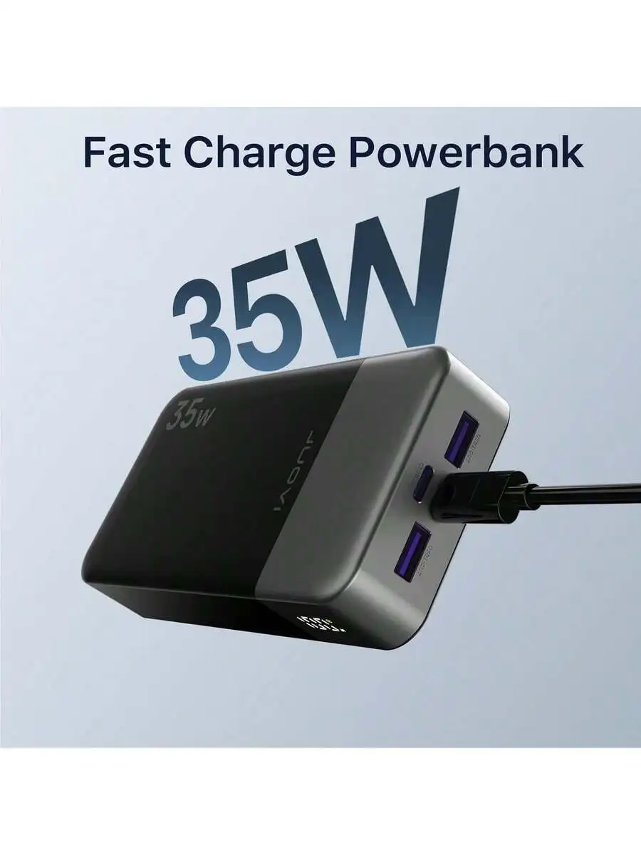 

35W Fast Charging Power Bank 20000mAh Portable Charger With LED Display For Phone Tablet Switch