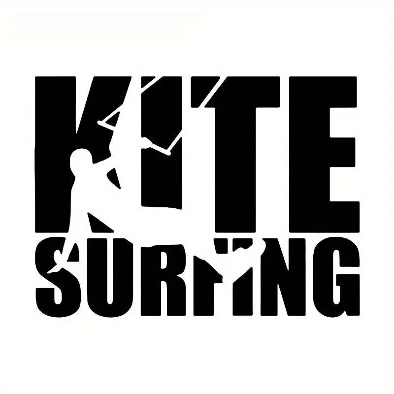Waterproof And Scratch-Resistant Decals for Featuring Humorous Kite Surfing Designs, Perfect for Anime Fans And Caravan Graphics