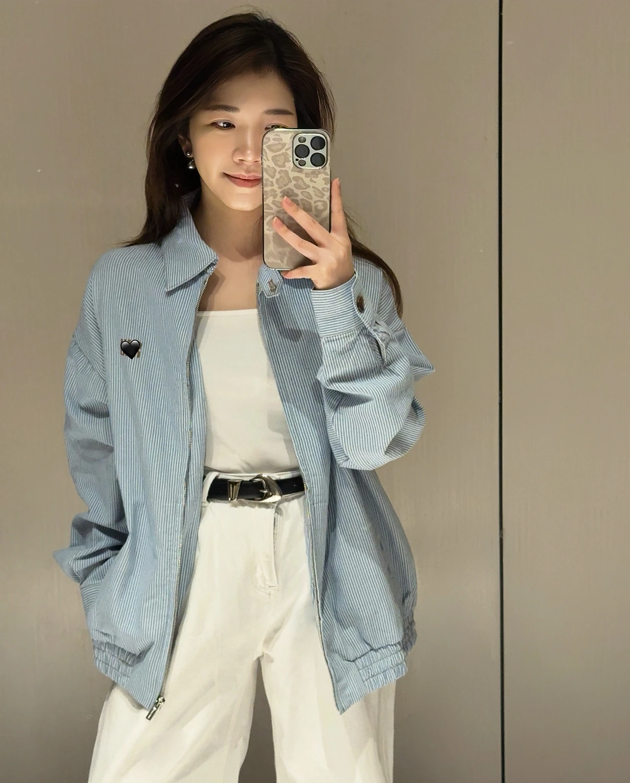 

Легкий джемпер-жакет женский из мягкого денима с вертикальными полосками, светло-голубой с белым, повседневный, 100% хлопок, Зима 2025