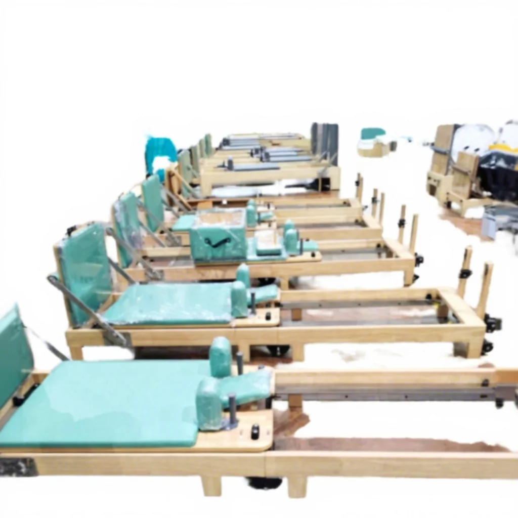 Customized Foldable Oak Reformer Folding Pilates Reformers Portable and Adjustable Yoga Studio Machine Durable and Healthy