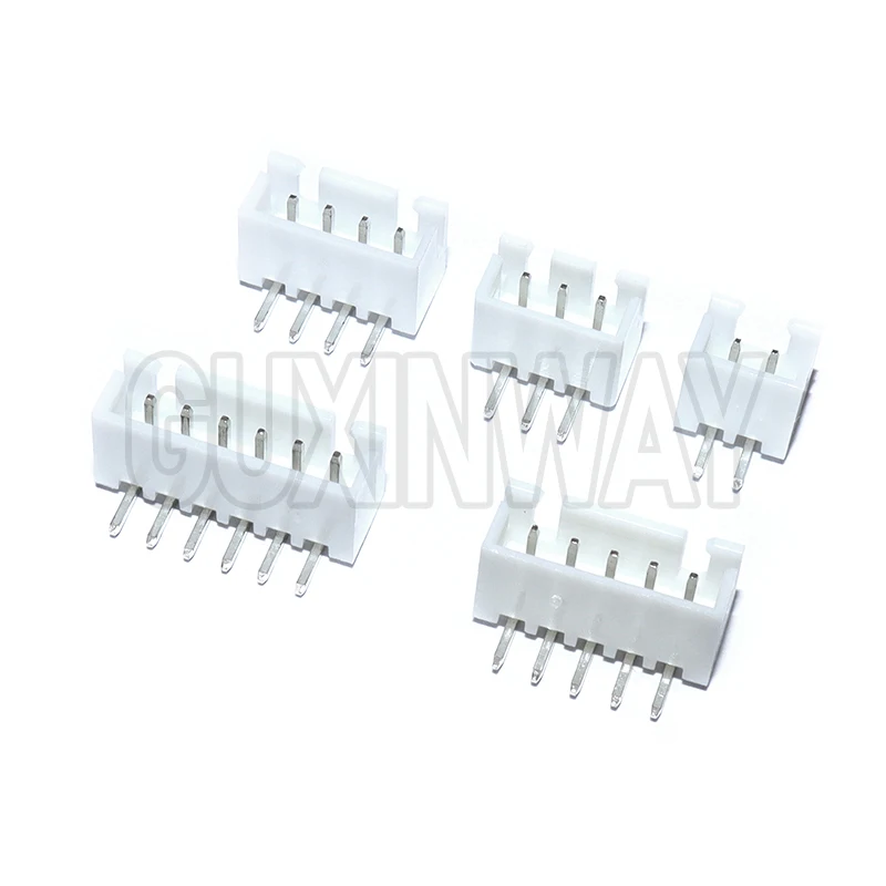 50PCS/Lot XH2.54 Right Angle Pin Header Connector 2P 3P 4P 5P 6P 2.54mm Pitch XH For PCB JST